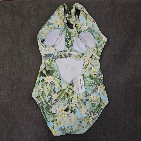 Tommy Bahama Women's Multi Paradise Fronds High Neck One Piece Swimsuit Size 14 - Picture 11 of 16